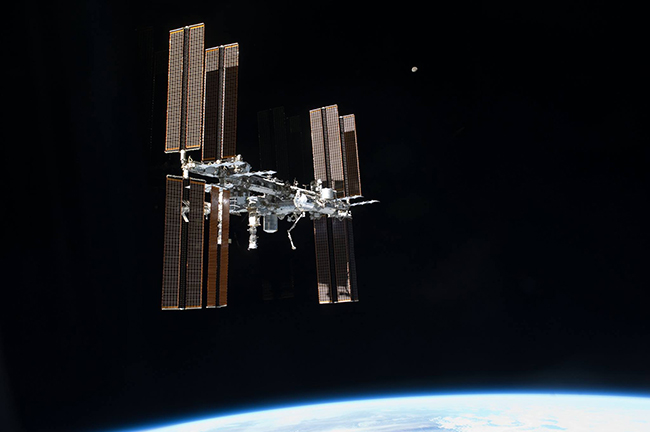 Stock photo of a space station in orbit